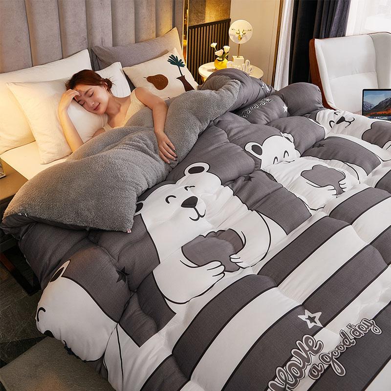 Winter 5Kg Lamb Velvet Quilt Dormitory Single Double Home Hotel Quilt Core 1.5M Thickened 1.8M Luxury Comforter Super Warm Quilt