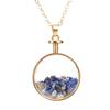 Colorful Natural Gravel Wishing Bottle Round Glass Phase Box Drift Bottle Pendant Necklace N576