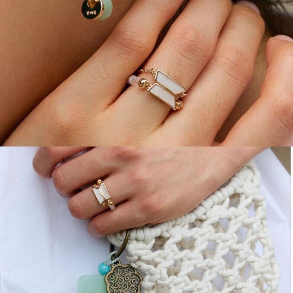 Elegant Ring for Women Exclusive Kpop Rings Fashion Korean Team Support Fan Souvenir Gifts