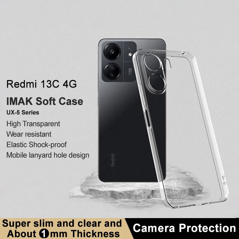 

IMAK UX-5 Series for Xiaomi Redmi 13C/Poco C65 4G TPU Case Transparent Phone Cover (Slim Style) A