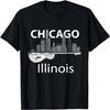 Chicago Souvenir Herren Illinois Musik E-Gitarre T-Shirt