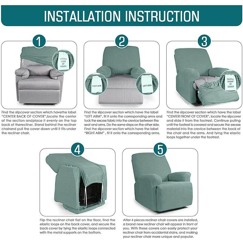 Polar Fleece Recliner Sofa Cover Elastic Relax Armchair Cover Sofa Covers for Living Room Lazy Boy Recliner Cover For Home Hotel