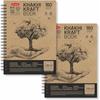 Anupam Khakhi 100% Recycled Kraft Paper Wire-O Book 160Gsm 80 Pages One Side Dot Grid And Other Side Plain (Size A5, Pac