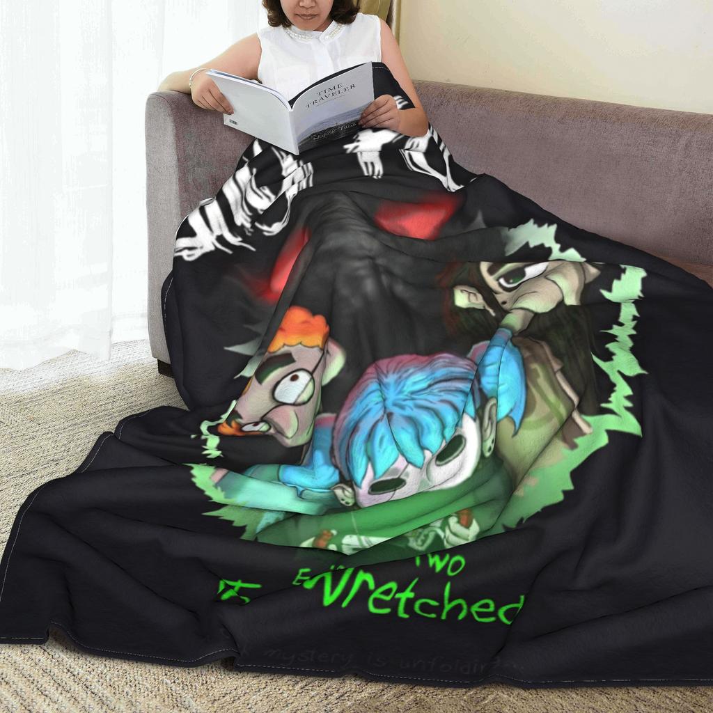 Sally Face Gioco Anime SF Coperte Flanella Horror Sal Fisher Coperta Leggera da Viaggio Auto Divano Divano Peluche Trapunta Sottile