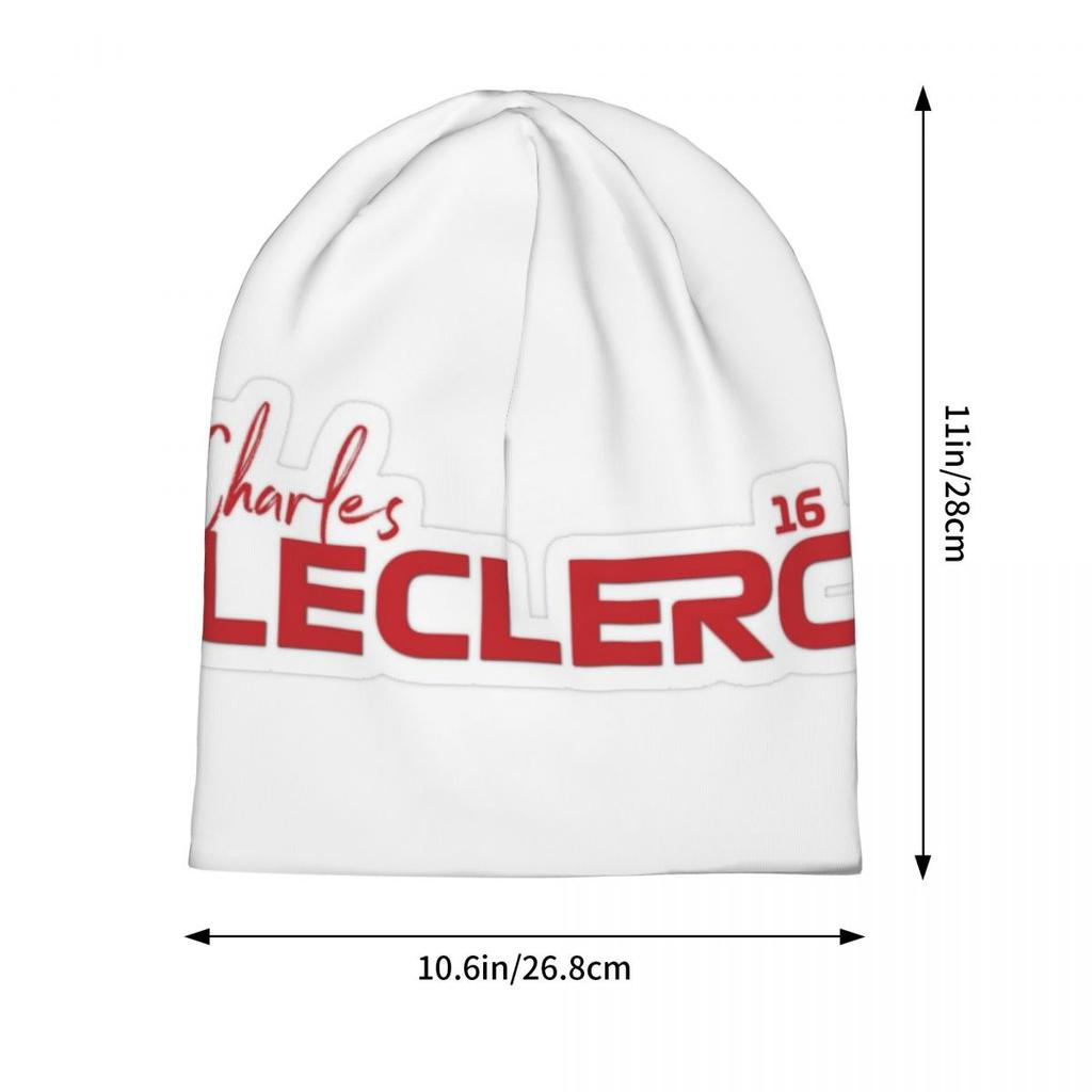 Charles Leclerc 16 Scuderia Unisex Women Adult Beanies Caps Knitted Bonnet Hat Warm Hip Hop Autumn Winter Outdoor Skullies Hats