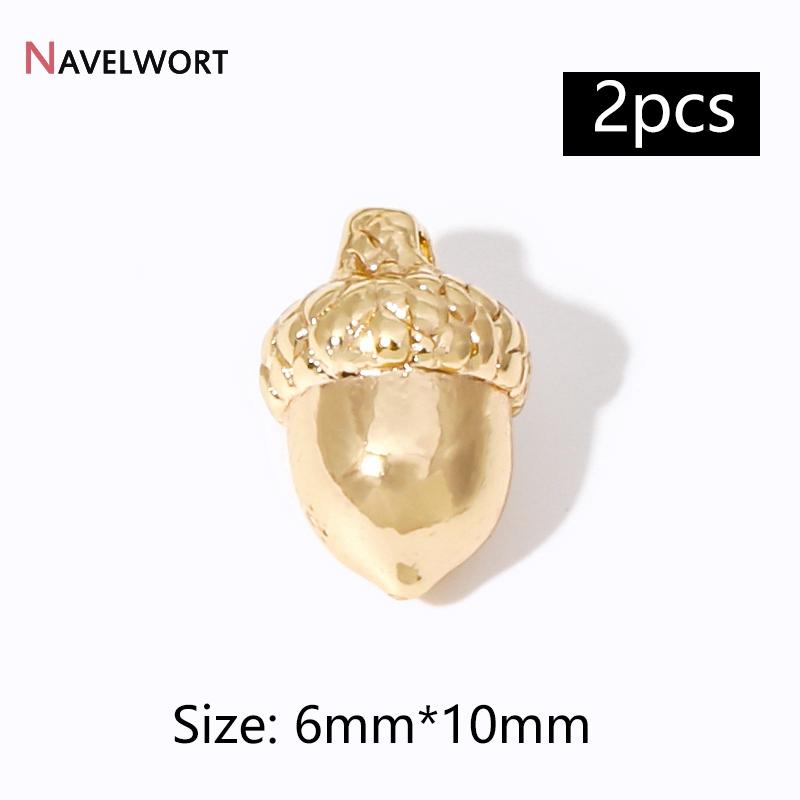 

2 шт. Латунные подвески-фундук с покрытием 14K, подвески-цветы для изготовления браслетов, ожерелий, серег, фурнитура, аксессуары для DIY