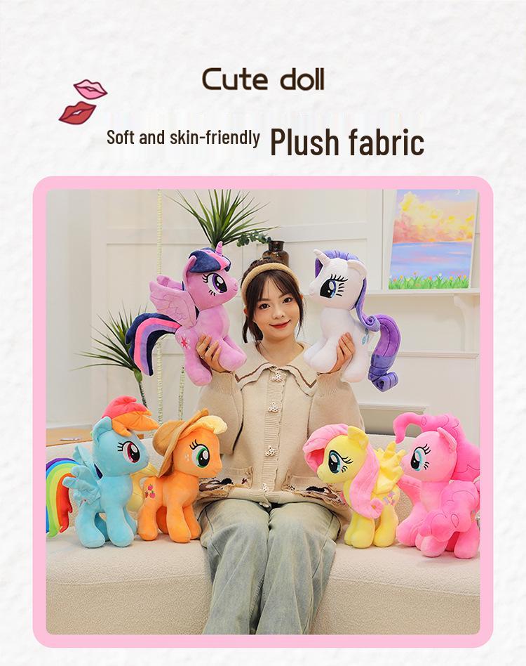 Adorable Rainbow Unicorn Plush Toy - My Little Pony Birthday Gift for Kids