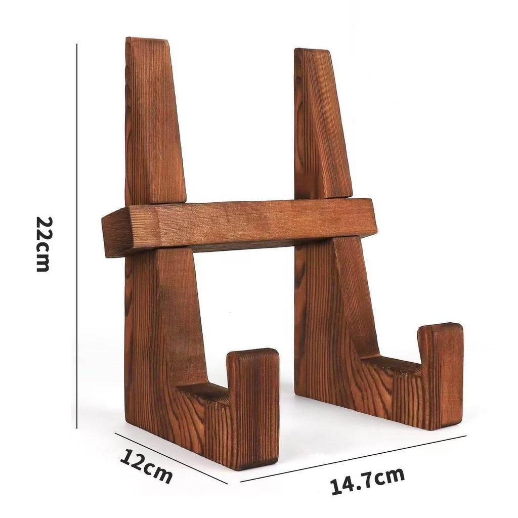 Solid Wood Multi-Purpose Display: Recipe Rack, Collectibles Stand, Record Holder, Tablet & Phone Stand