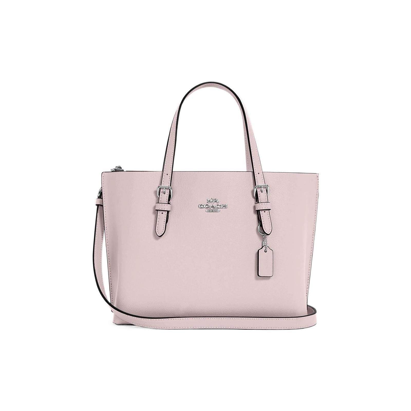 

Новая кожаная сумка-тоут COACH Mollie, сумка для покупок, сумка на плечо, сумка кроссбоди, сумочка, средний размер, женская, ледяной розовый, C4084-SVNBA 24.9*12.2*19.1CM