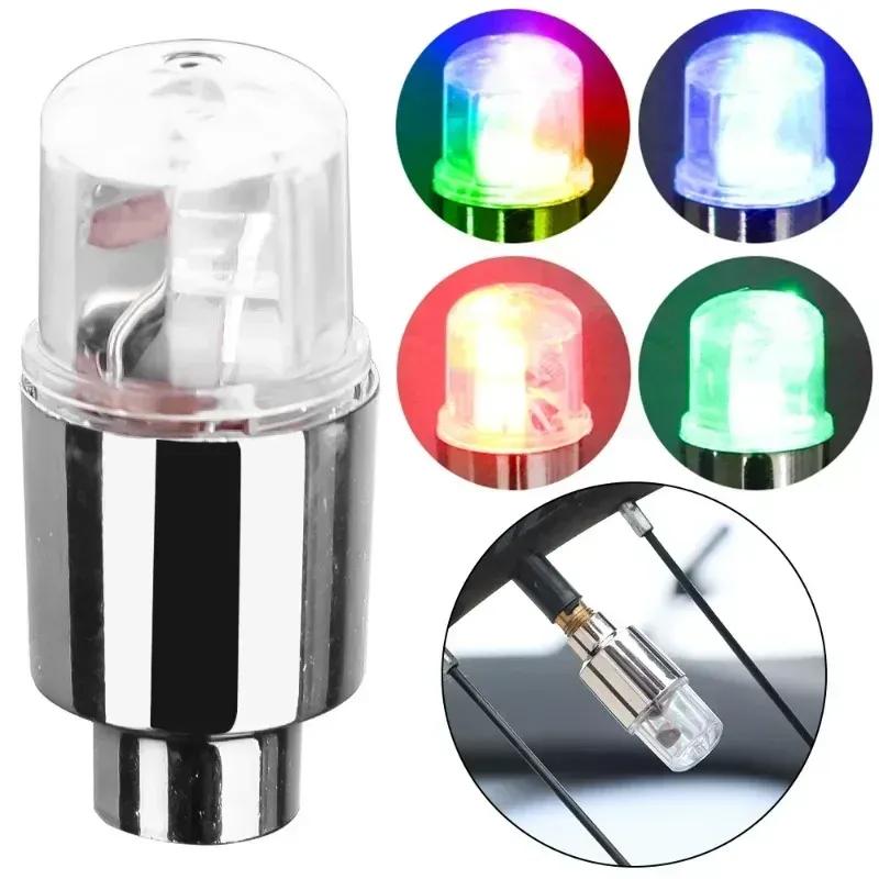 2PCS Colorful LED Wheel Valve Lights Motorcycle Car Wheel Tire Valve Caps Universal Dustproof Bicycle Valve Cover