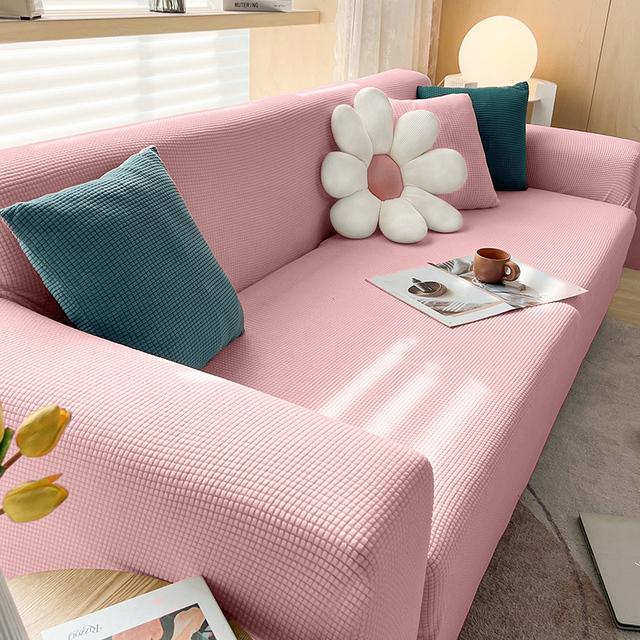 Levivel Stretch Jacquard Sofa Cover Elastic Plain Color Sofa Covers For Living Room Slipcover Couch Cover Furniture Protector