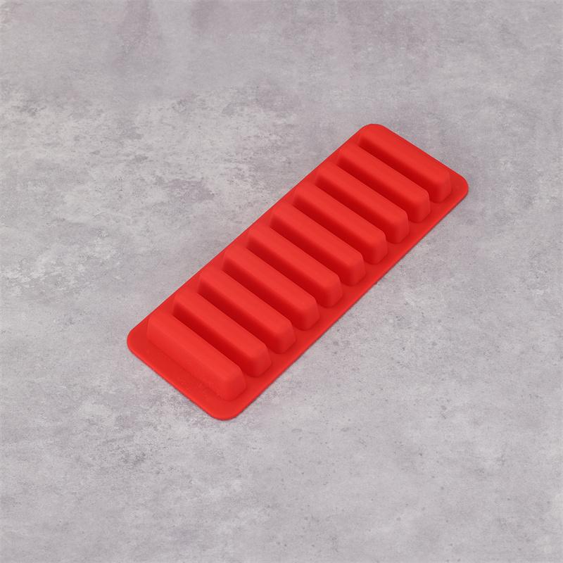 

10 Grids Long Stick Ice Tray Non-Stick Easy Release Push Popsicle Out Cylinder Silicone Ice Cube Mould Tray Jelly Chocolate Mold