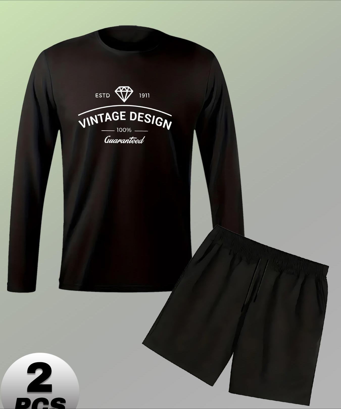 Durable Long Sleeve Shorts Outfit, Easy-Care for Regular Use & Washing L чёрный