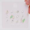 Cute Y2K Butterfly Star Lovely Pearl Stud Earrings for Women Girls Exquisite Mini Earrings Crystal Earrings Set Jewelry Gift