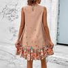 Summer Elegant Dresses for Women Loose Pleated Beach Sundress bohemia Floral Print Dress Ruffle sleeveless Sweet tank Mini Dress