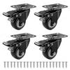 1pcs/lot Furniture Casters Wheels PP Fixed Swivel Caster Roller Wheel For Heavy Duty Platform Trolley Chair Household Accessory