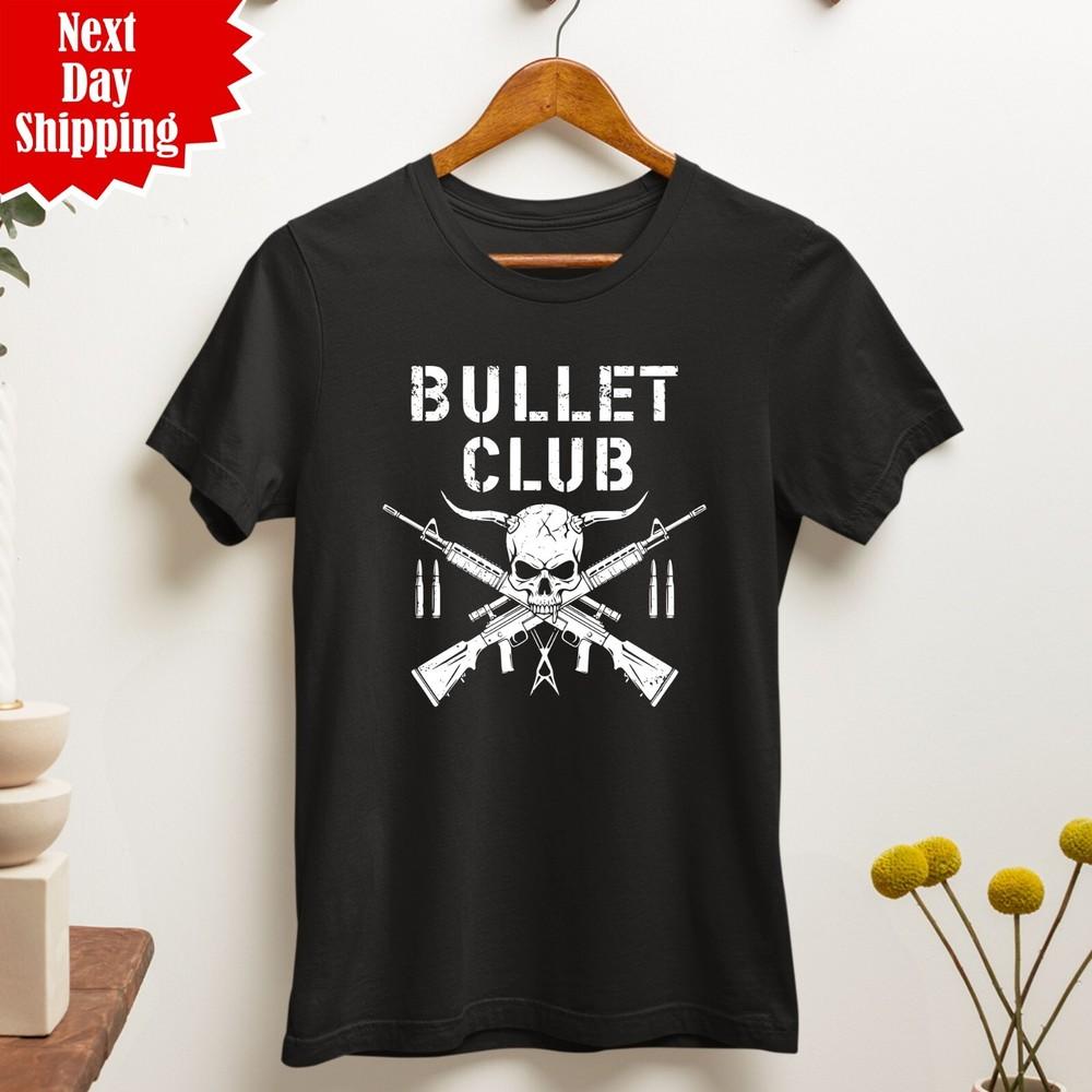 Bullet Club Wrestling T-Shirt Printed Japan Pro Wrestling Unisex 100% Cotton Top