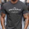 Unisexs Casual Pure Cotton Tshirt The Originals Letter Printed Short Sleeved Sports Street Wear Cotton Short Sleeved Round Neck