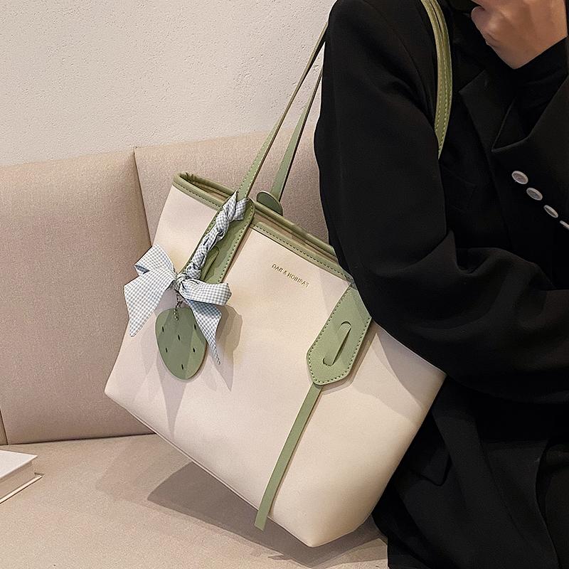 New Women PU Leather Simple Handbags Vintage Ladies Casual Large Capacity Shoulder Bag Fashion Commute