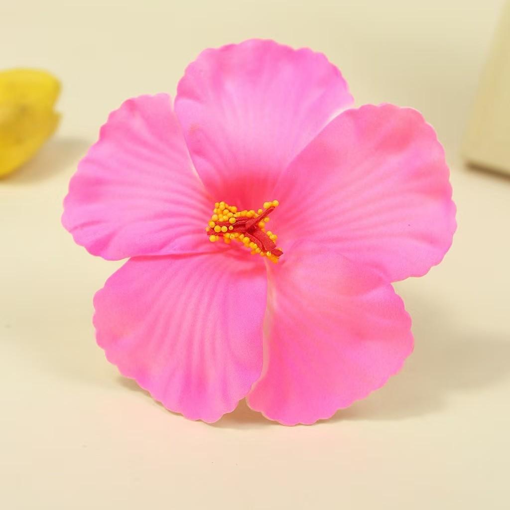 4pcs Popular Hibiscus EVA Simulated Hibiscus Hawaiian Flower Wedding Chest Flower Headdress Accessory Dry Flower Hair Clip