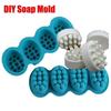 4 Cavities Oval Massage Soap Mold Massage Bar Silicone Molds For DIY Chocolate Cake Making Resin Arts Crafts Accessories Crafts