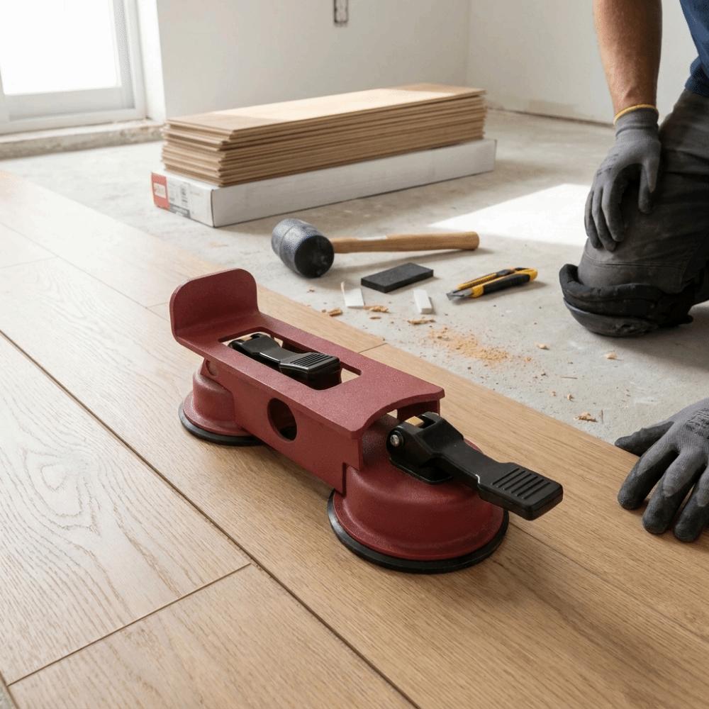 Ergonomic Grip Floor Gap Fixing Tool Double Claw Floor Suction Cup  Construction Floor
