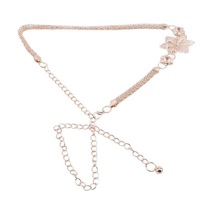 

Sexy Women Lady Chain Belt Flower Elastic Waist Strap Belt Cummerbund Clothing Accessories One Size