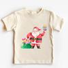 Christmas Santa Claus Cotton Kids T Shirt Retro Christmas Shirt for Kids Merry Xmas Toddler Infant Tops Clothes