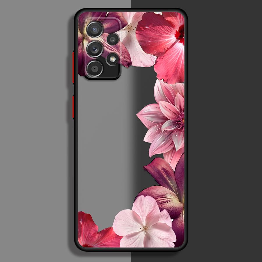 Cartoon Flower Art Case for Samsung Galaxy A73 A33 A14 A23 A17 A52 A54 A34 A36 A56 A55 A35 A52S A72 A16 A15 A53 Phone Cover