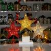 Lightweight Tree Top Star Metal Xmas Tree Decorations Glitter Christmas Star  Home Decor
