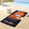 Name Custom Denver Broncos Print Beach Towel, Large Soft Quick Dry Towel for Beach Camping Swimming