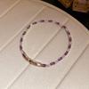 Korean Zircon Square Link Bracelet With Elegant Geometric Design For Women