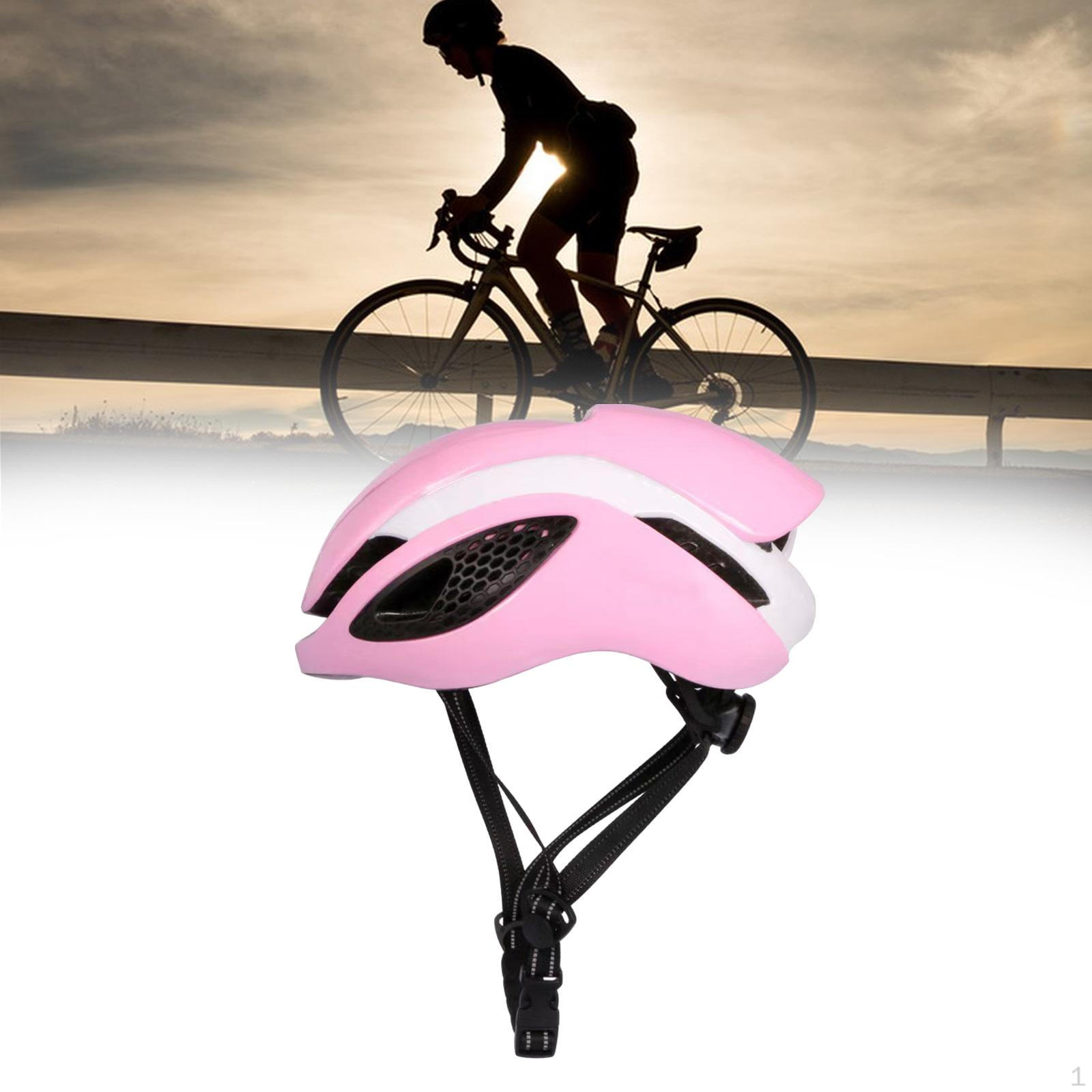 

Bike Helmet Adjustable Bicycle Removable Inner Pad Cycling for Skateboarding Pink White