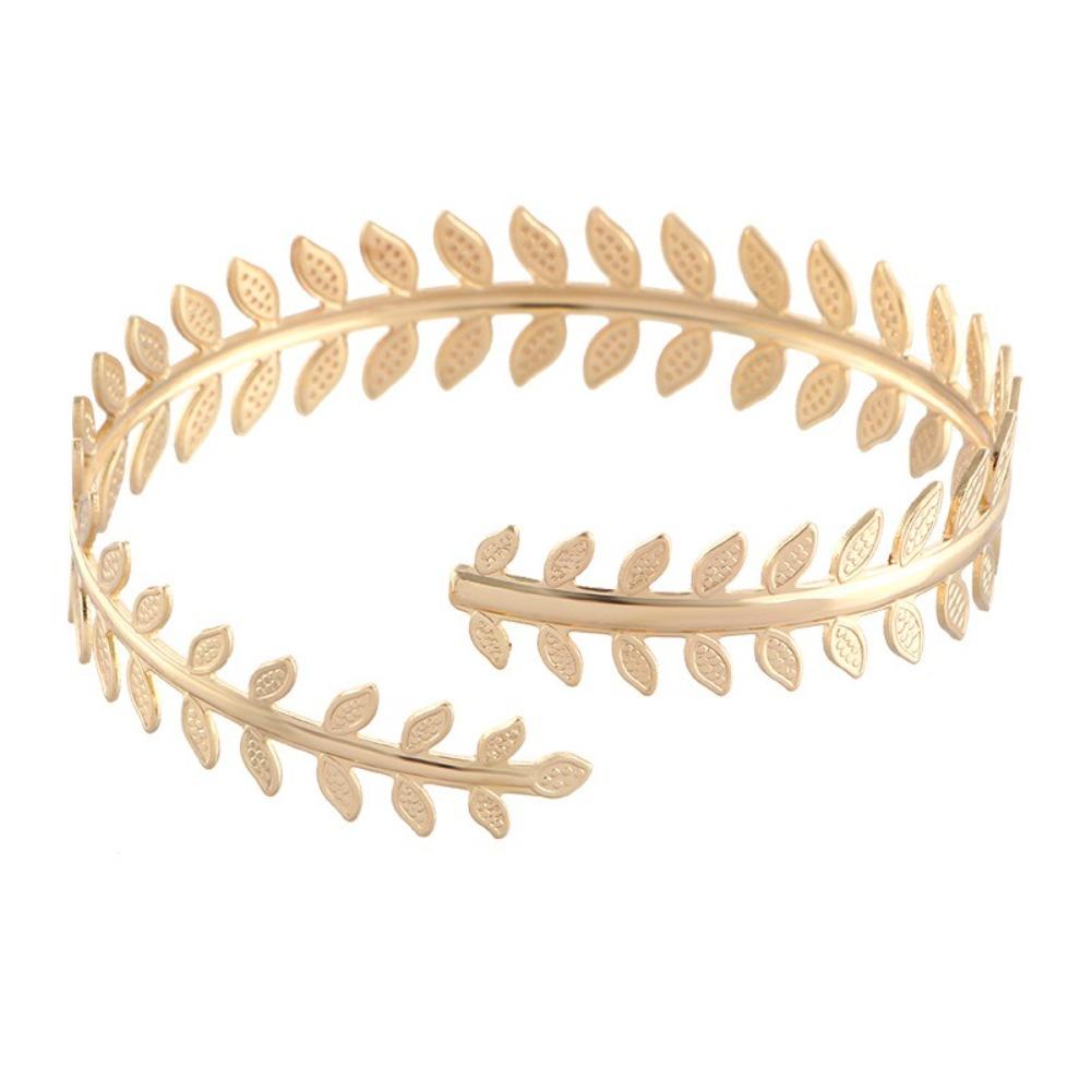 Glamorous Metal Tassel Arm Chain Multi Style Fashion Flower Bracelet Retro Adjustable Wide Open Bangle Hand Jewelry