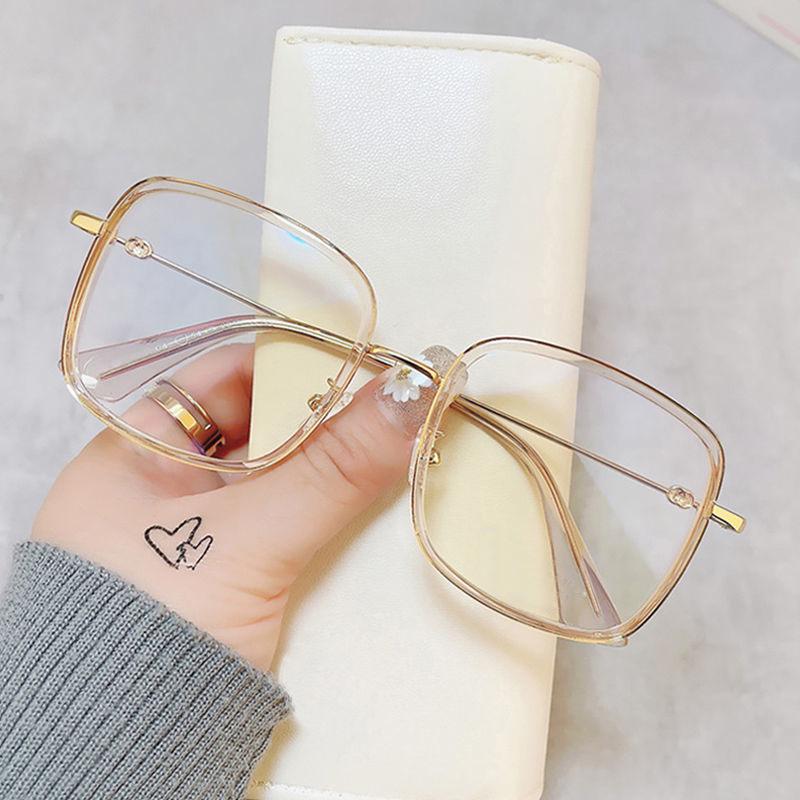 Anti-blue Myopia Glasses Classic Luxury Unisex Fashion Minus Diopter Eyeglasses Men Women Square Frame Large Eyewear 0 To -6.0