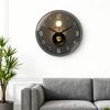 Creative Round Wall Clock Illuminated Accent Modern Artistic Design For Living Room Bedroom Decor Loudspeaker Mute Clock