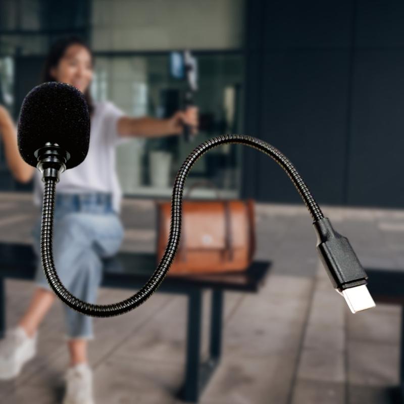 Flexible Hose Microphones With Type C Connectors For Clear Sound Recording On Smartphones And Computers