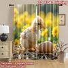2D flat Photography Backdrop Tapestry Easter Chick and Egg 100% Polyester Festive Backdrops Perfect for Suitable for festive