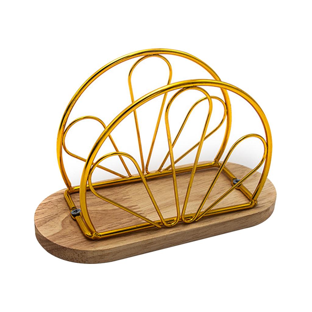 Napkin Holder, Countertop Napkin Organizer, Desktop Paper Dispenser with Wood Base, for Restaurants Cocktail Cookouts Bar Decor