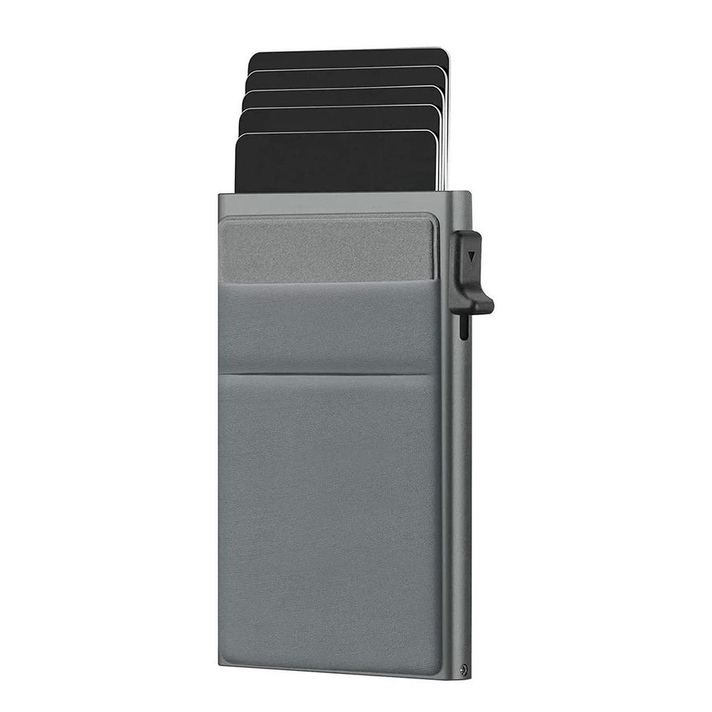 RFID-Beskyttende Ultratynn Aluminium Kortholder - Anti-Skimming Metallhylse med Side-Skyv-Design.