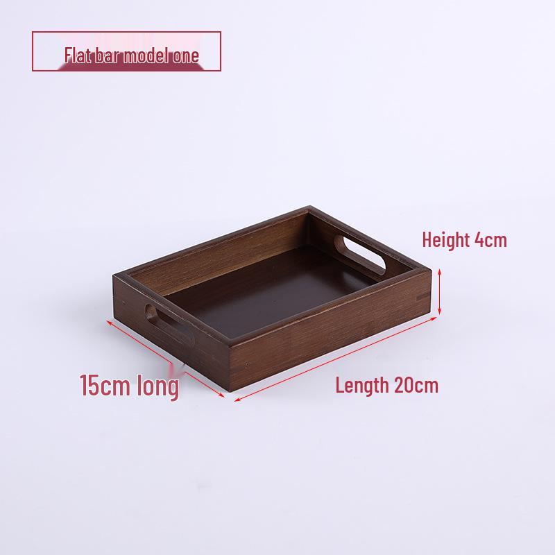 Bamboo & Wood Rectangular Tea Tray: Portable Serving Tray for Home, Restaurant, Hotel, Bread, Confinement, or Barbecue.