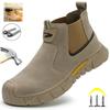 Zapatos de Protección de Seguridad Para Hombres Anti Patada Anti Colisión Puntera de Acero Botas de Trabajo para Hombres Zapatillas Antideslizantes Zapatos De Seguridad De Hombre