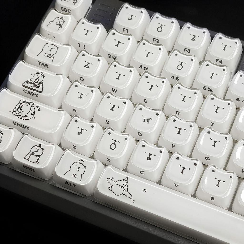 MAO Cat Head Fruit Jelly Keycaps: Custom DIY High-Value PC Magnetic Switch Keycaps with Side Engraving.