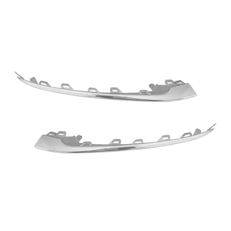 N61R-1Pair Front Bumper Bright Strip Lip Trim Chrome Molding For Mercedes W222 S450/560 2018- A2228857700,A2228857800