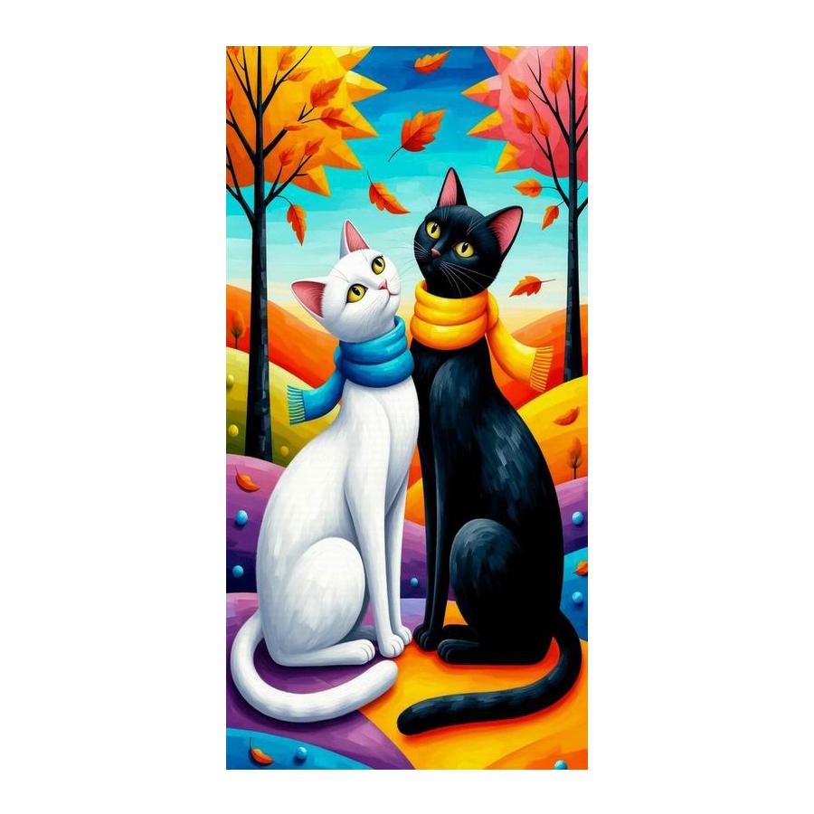 Colorful Big Cat Large Size Diamond Painting New Collection Cartoon Animal Diy Full Square Round Drill Rhinestone Embroidery Mosaic Cross Stitch Kits