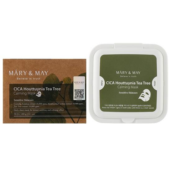 MARY&MAY HYALURONIC PANTHENOL HYDRA MASK / Cica Houttuynia Tea Tree Calming Mask 30ea / Korean Cosmetics, Kbeauty