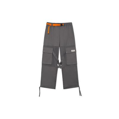 Urban Outdoor Series Velvet Patchwork Loose Straight-Leg Casual Pants Men Bottoms Shadow-Gray AKXR605-1