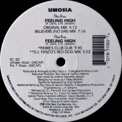 12-Zoll Schallplatte UMOSIA - Feeling High RC001 Red Cat Records 1994 US Dance & Electronica Gebraucht