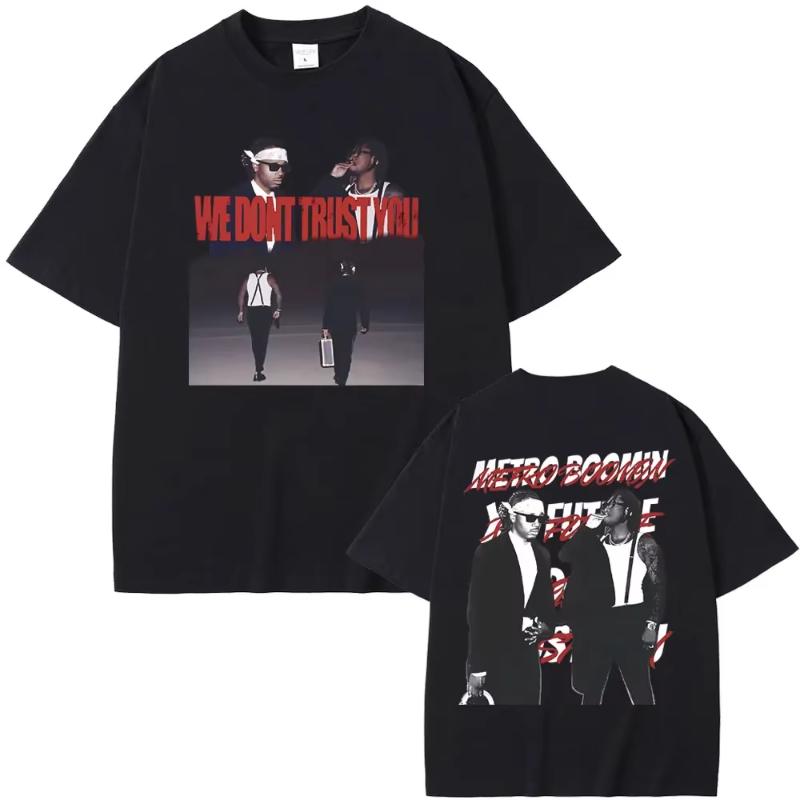 Rapper Future Metro Boomin 2024 New Hip Hop Album We Dont Trust You Graphic Tshirt Unisex Women Casual Ocollar Oversized Tees