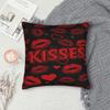 Soft and Sweet Living Room Love kiss red lips Red lip print Decor Pillowcase Merch  Pillow Covers Square Multiple Sizes